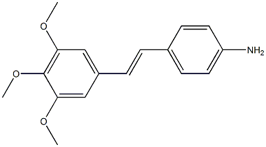 (E)-4'-アミノ-3,4,5-トリメトキシスチルベン 化学構造式