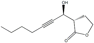 (S)-3-[(S)-1-ヒドロキシ-2-ヘプチニル]-4,5-ジヒドロフラン-2(3H)-オン 化学構造式