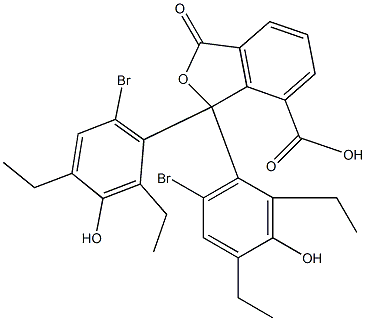 1,1-Bis(6-bromo-2,4-diethyl-3-hydroxyphenyl)-1,3-dihydro-3-oxoisobenzofuran-7-carboxylic acid,,结构式