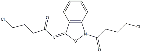 1-(4-Chlorobutyryl)-3(1H)-(4-chlorobutyryl)imino-2,1-benzisothiazole 结构式