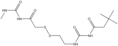 1-(3,3-Dimethylbutyryl)-3-[2-[[(3-methylureido)carbonylmethyl]dithio]ethyl]urea Structure