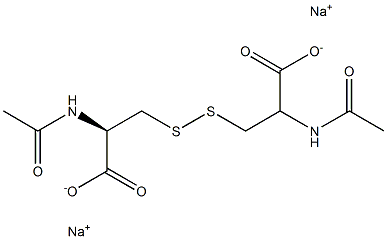 N,N'-ジアセチルシスチン二ナトリウム 化学構造式