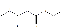 (3S,4S)-3-ヒドロキシ-4-メチルヘキサン酸エチル 化学構造式