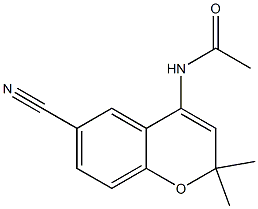 4-Acetylamino-2,2-dimethyl-2H-1-benzopyran-6-carbonitrile 结构式