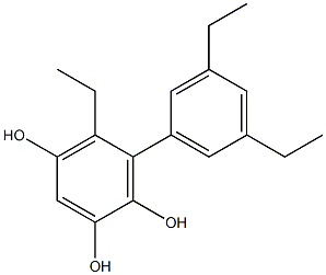 5-Ethyl-6-(3,5-diethylphenyl)benzene-1,2,4-triol Structure