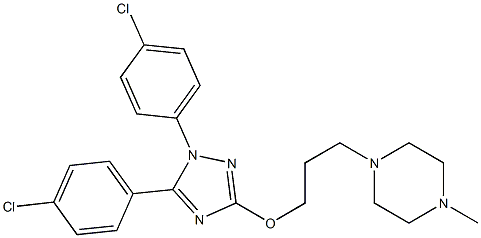 1,5-Bis(4-chlorophenyl)-3-[3-(4-methylpiperazino)propoxy]-1H-1,2,4-triazole Structure