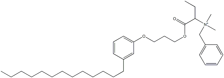 N,N-Dimethyl-N-benzyl-N-[1-[[3-(3-tridecylphenyloxy)propyl]oxycarbonyl]propyl]aminium 结构式