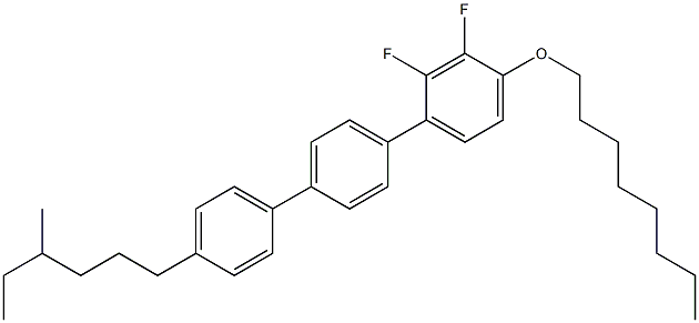 4-Octyloxy-4''-(4-methylhexyl)-2,3-difluoro-1,1':4',1''-terbenzene Structure