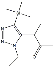  1-Ethyl-4-(trimethylsilyl)-5-(1-acetylethyl)-1H-1,2,3-triazole