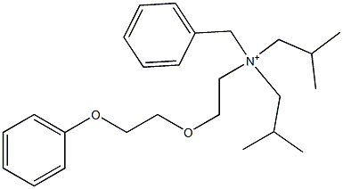 N,N-Diisobutyl-N-[2-(2-phenoxyethoxy)ethyl]benzenemethanaminium Struktur