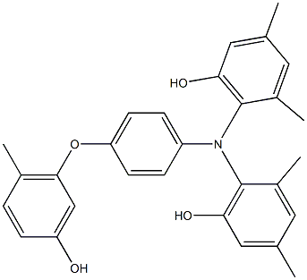 N,N-Bis(6-hydroxy-2,4-dimethylphenyl)-4-(3-hydroxy-6-methylphenoxy)benzenamine Structure