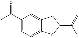 2,3-ジヒドロ-2-(1-メチルエテニル)-5-アセチルベンゾフラン 化学構造式