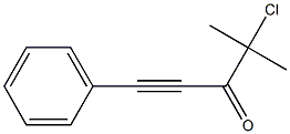 4-Methyl-4-chloro-1-phenyl-1-pentyn-3-one 结构式