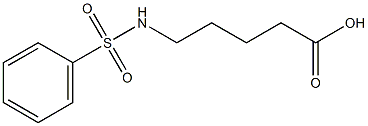 5-(フェニルスルホニルアミノ)吉草酸 化学構造式