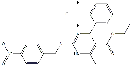 1,4-Dihydro-2-(4-nitrobenzylthio)-4-(2-trifluoromethylphenyl)-6-methylpyrimidine-5-carboxylic acid ethyl ester