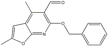 6-Benzyloxy-2,4-dimethylfuro[2,3-b]pyridine-5-carbaldehyde Structure