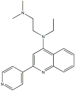 4-[N-Ethyl-N-(2-dimethylaminoethyl)amino]-2-(4-pyridinyl)quinoline Structure