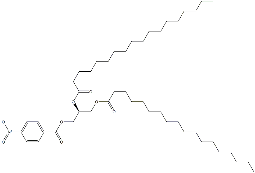 [S,(+)]-1,2,3-Propanetriol 1,2-distearate 3-(p-nitrobenzoate),,结构式