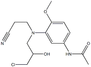 3'-[N-(2-Cyanoethyl)-N-(3-chloro-2-hydroxypropyl)amino]-4'-methoxyacetanilide Structure