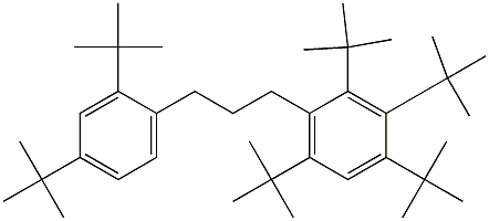 1-(2,3,4,6-Tetra-tert-butylphenyl)-3-(2,4-di-tert-butylphenyl)propane Struktur