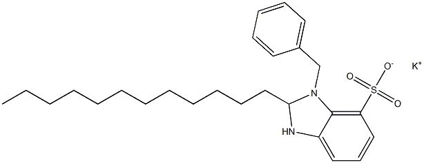 1-Benzyl-2,3-dihydro-2-dodecyl-1H-benzimidazole-7-sulfonic acid potassium salt Structure