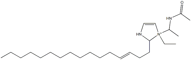 1-[1-(Acetylamino)ethyl]-1-ethyl-2-(3-hexadecenyl)-4-imidazoline-1-ium 结构式