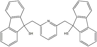 2,6-Bis[(9-mercapto-9H-fluoren-9-yl)methyl]pyridine,,结构式