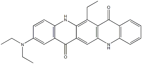 2-(Diethylamino)-6-ethyl-5,12-dihydroquino[2,3-b]acridine-7,14-dione Structure