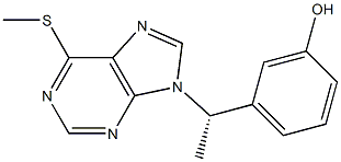 9-[(S)-1-(3-Hydroxyphenyl)ethyl]-6-methylthio-9H-purine Structure