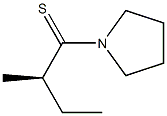 (-)-1-[(R)-2-Methylthiobutyryl]pyrrolidine Structure