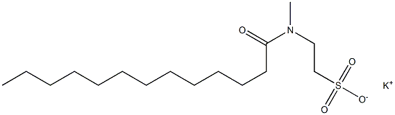 N-トリデカノイル-N-メチルタウリンカリウム 化学構造式