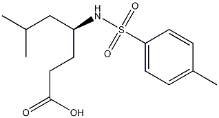 [S,(+)]-6-メチル-4-(p-トリルスルホニルアミノ)ヘプタン酸 化学構造式