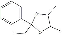 2-Ethyl-4,5-dimethyl-2-phenyl-1,3-dioxolane Struktur