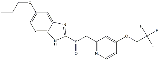 2-[[[4-(2,2,2-Trifluoroethoxy)pyridin-2-yl]methyl]sulfinyl]-5-propoxy-1H-benzimidazole,,结构式