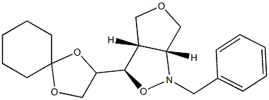 [3R,3aS,6aR]-3-[(R)-1,4-Dioxaspiro[4.5]decan-2-yl]tetrahydro-1-benzyl-1H,4H-furo[3,4-c]isoxazole Structure