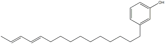 3-(11,13-Pentadecadienyl)phenol Struktur