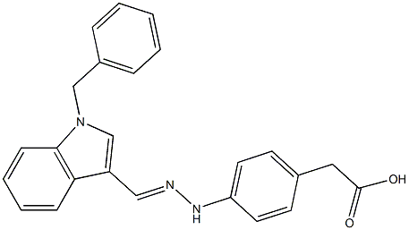4-[2-[[1-Benzyl-1H-indol-3-yl]methylene]hydrazino]benzeneacetic acid