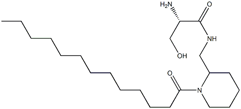 (2S)-2-Amino-N-[(1-tridecanoyl-2-piperidinyl)methyl]-3-hydroxypropanamide