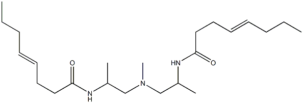 N,N'-[Methyliminobis(1-methyl-2,1-ethanediyl)]bis(4-octenamide),,结构式