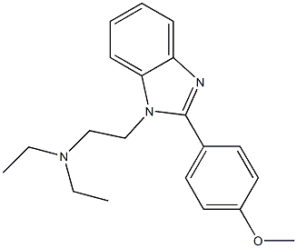 1-[2-(Diethylamino)ethyl]-2-(p-methoxyphenyl)-1H-benzimidazole,,结构式