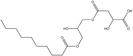 D-Malic acid hydrogen 4-(2-hydroxy-3-decanoyloxypropyl) ester Structure