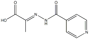 2-(2-イソニコチノイルヒドラゾノ)プロピオン酸 化学構造式