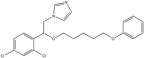 1-[2-(2,4-Dichlorophenyl)-2-[(5-phenoxypentyl)oxy]ethyl]-1H-imidazole,,结构式