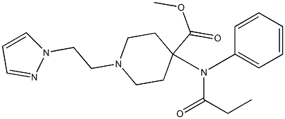 1-[2-(1H-Pyrazol-1-yl)ethyl]-4-(N-phenyl-N-propanoylamino)piperidine-4-carboxylic acid methyl ester Structure