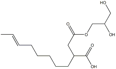 3-(6-Octenyl)succinic acid hydrogen 1-(2,3-dihydroxypropyl) ester 结构式