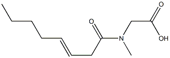 N-メチル-N-(3-オクテノイル)アミノ酢酸 化学構造式