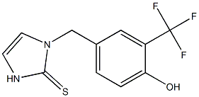 1-[3-(Trifluoromethyl)-4-hydroxybenzyl]-1,3-dihydro-2H-imidazole-2-thione,,结构式
