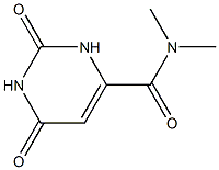 1,2,3,6-テトラヒドロ-2,6-ジオキソ-N,N-ジメチル-4-ピリミジンカルボアミド 化学構造式