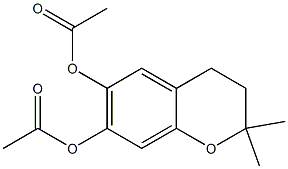 3,4-Dihydro-2,2-dimethyl-6-acetoxy-7-acetoxy-2H-1-benzopyran Struktur