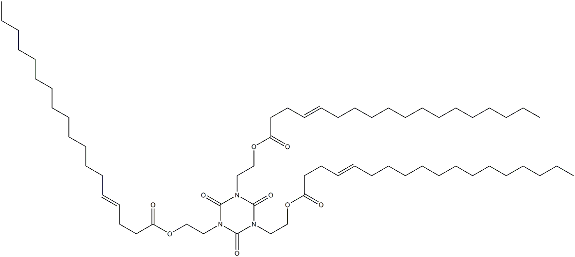 1,3,5-Tris[2-(4-octadecenoyloxy)ethyl]hexahydro-1,3,5-triazine-2,4,6-trione,,结构式